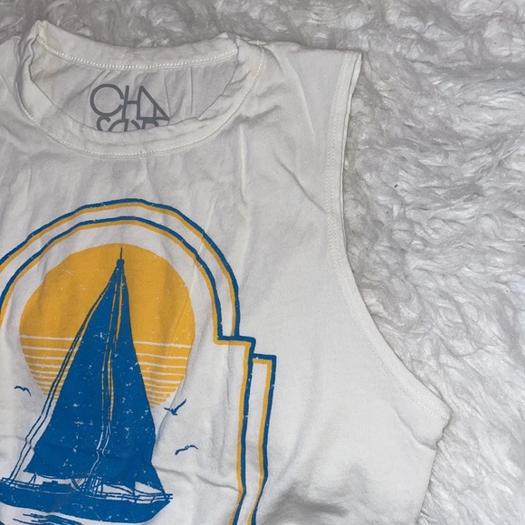 Revolve X Chaser “Montauk” Sleeveless Tee Size M - Picture 8 of 10